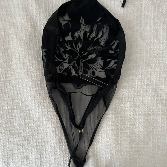 Victoria's Secret High Neck Floral Embroidered Teddy Lingerie - Picture 5 of 7